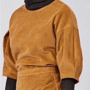 Eve Gravel Boxy Corduroy Top Large